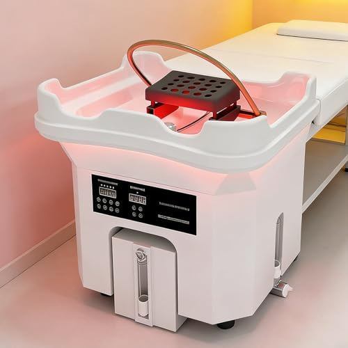 Cplsntaeam Nouveau Équipement de Spa pour la tête, avec réservoir de Stockage d'eau de 60 L +20L Réservoir d'eaux usées, Bac à Shampoing Mobile à Circulation d’Eau pour Salons et spas Set-1
