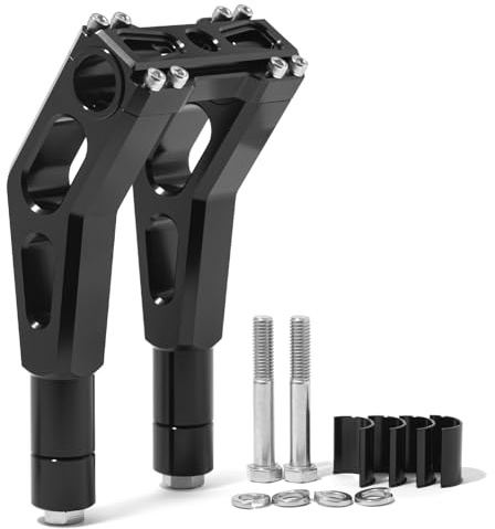 TARAZON Sollevamento manubrio Pullback Riser Club Style adatto per manubrio da 1 / 1-1/4 / 1-1/8 per Harley Touring Dyna Street Bob Softail Sportster