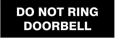 Signs ByLITA Basic Do Not Ring Doorbell Sign (Black) - Medium