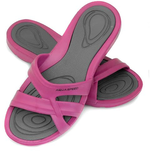 Aqua Speed Ensemble de patchs de bain + serviette en microfibre pour femme | Panama | Chaussures de douche légères | Chaussures de bain | Sandales de douche | F:03, taille 40