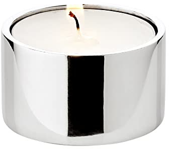 EDZARD 4er Set Teelichthalter Franz, Edelstahl hochglanzpoliert, Teelichtschale für Adventskranz, Durchmesser 4 cm, Höhe 2,5 cm