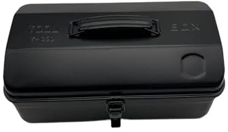 ＡＷＨＡＯ Boîte à Outils En Métal, Boîte de Rangement à Outils avec Boucle de Verrouillage, Mallette de Rangement pour Outils, Boîte de Rangement pour Ranger Outils, Noir