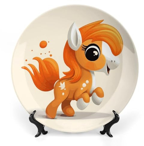 JTKBNVM Assiettes décoratives en porcelaine anglaise de 20,6 cm avec support de présentation faites à la main pour la maison et le bureau