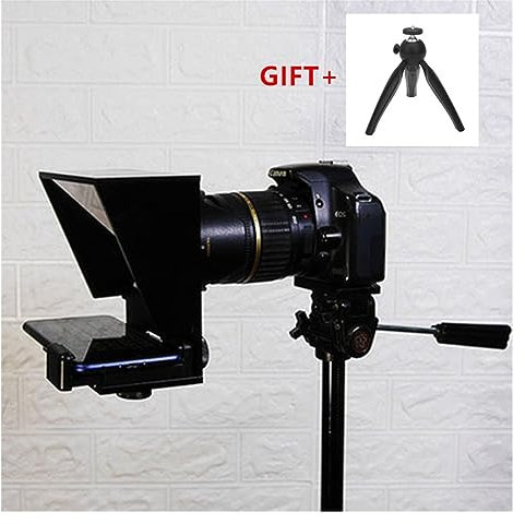 Teleprompter, Mini-Teleprompter, tragbarer Inscriber, mobiler Teleprompter, Artefakt-Video mit Fernbedienung for Telefon,für Online-Live-Streaming(T3-S)
