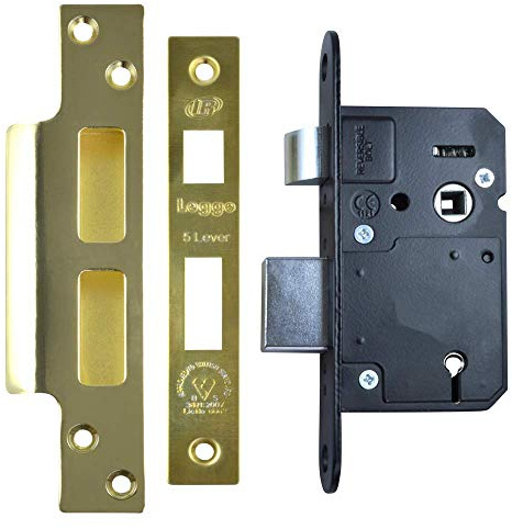 LEGGE N5642 BS 5 Lever Sashlock - 64mm Polished Brass