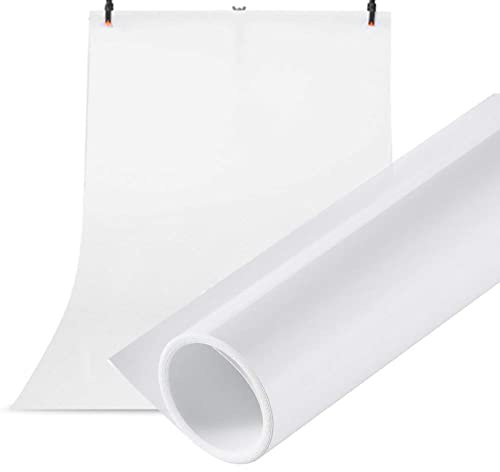 Selens PVC-bakgrund 120 x 200 cm fotografi bakgrunder vit fotobakgrund vit vattentät matt slät bakgrund för fotostudio porträtt produktfotografering dubbelsidig fotografi backdrop