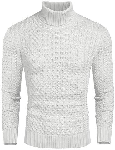 COOFANDY Pull col Roulé Homme Hiver Chaud Pulls | Pull à col Roulé Homme, Pull Maille Homme, Slim Fit Pulls, Manches Longues, Tricote