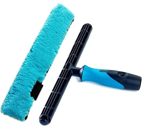 Bayersan Window Washer Sleeve 35cm (14'') With Pro clean bi-component T-bar Handle - Microfibre Window Cleaner for Hand Wash or Telescopic Window Cleaning(14)