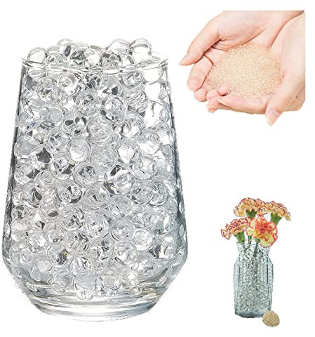 GOTOBMP Wasserperlen 50000 Stücke, Ungiftig gelkugeln wasserperlen für Heim und Tischdekoration Herzstück, Vase Pflanzenfüller (Transparent)