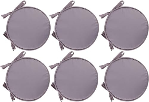 15 inch Outdoor Furniture Round Seat Cushion with Rope Ties, Round Cushion for Stool, Comfy and Breathable, for Bistro Chairs, Swing Chair, Bar Stools, Coffee Table, Kitchen Chair/154 (Color : Light