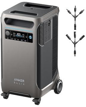 Anker SOLIX F3800 Portable Power Station, 3840Wh, LiFePO4 Batteries, Ultra-High 6000W AC Output, Solar Generator for Home Backup, RVs, Emergencies, Power Outages, and Outdoor Campin