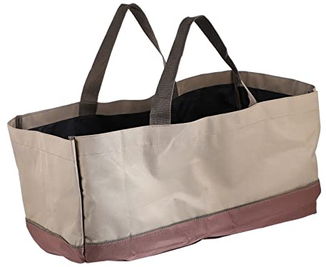 CIYODO Firewood Storage Pouch Large-capacity Logging Bag Oxford Cloth Coffee Color with Double Handle Design for Outdoor Firewood Carrying and Transport