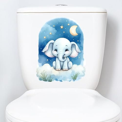 Niedlich Elefant Aufkleber personalisierte Bad WC bidet Wand Aufkleber cartoon Wasserdichte Aufkleber Dekorative Aufkleber WC bidet Deckel Aufkleber