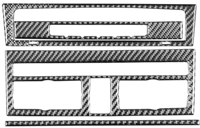 VAJDRTOA Kompatibel mit Audi Q7 2007-2015, Zubehör, Kohlefaser-Innenausstattung, zentraler Bedienknopf, Bedienfeld, Dekor-Aufkleber, Abdeckung, Zierrahmen(Style A)