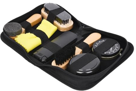COLLBATH 8stücke Schuhputz-Set Mit Schuhcreme Und Tragbarer Wildlederbürste Langlebiges Schuhpflege-Set Für Damen Und Herren Zur Effektiven Reinigung Und Politur Von Schuhen Und Stiefeln