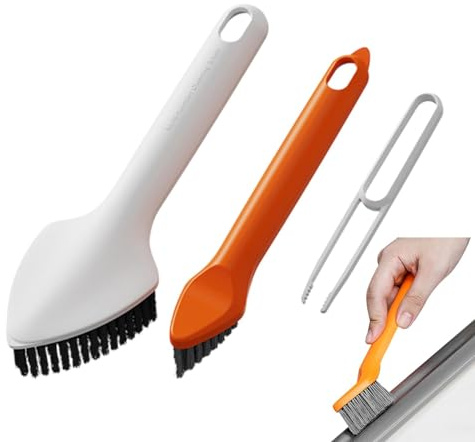 Kit de brosse à récurer, brosse de nettoyage multi-usages - Brosse de nettoyage d'angle brosses pour récurer l'épurateur de douche | Brosses multifonctions avec pinces pour sols carreaux, salle de
