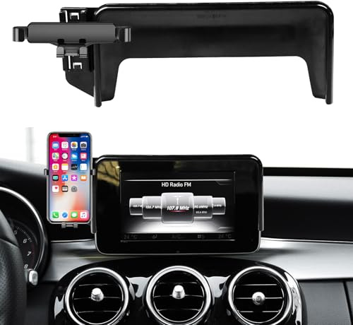 TTCR-II Soporte Teléfono Compatible con Mercedes Benz GLC X253/Clase C W205 | 7-Inch Soporte para Tablero Automóvil GLC X253 2016-2019/Clase C W205 2015-2018(No Apto para Pantallas de 8,4/10,25 Pulgadas)