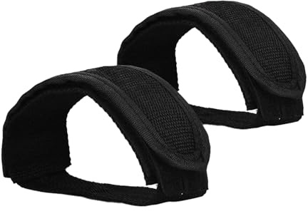 1 Pair Bike Pedal Straps,Anti-Slip Bike Kids Pedal Toe Cycle Clips Straps,Support Children'S Feet Cycle Adjustable Secure Fit Foot Fixie Self-Adhesive for Outdoor Cycling And Exercise Bicycle,Black
