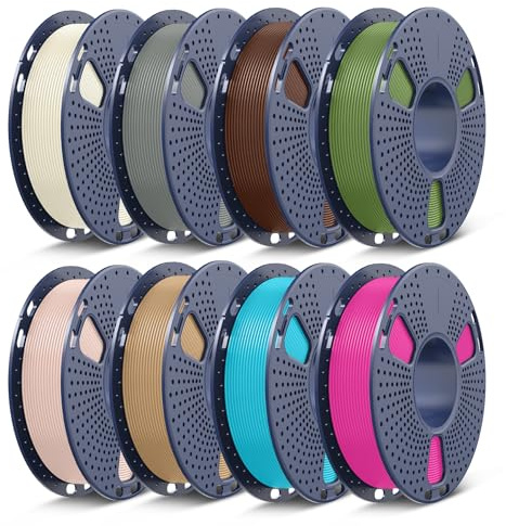 SUNLU 250G Filament PETG Set de 8 Couleurs, PETG Filament Imprimante 3D