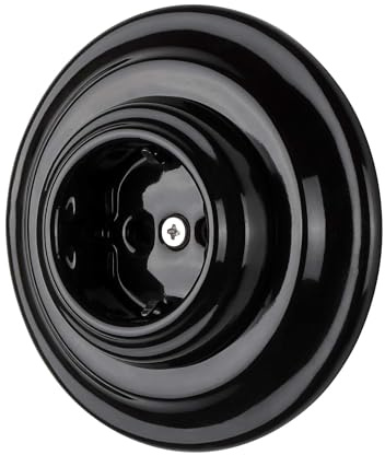 1 prise Lightstock Retro encastrée en porcelaine UP1S-1 (noir)