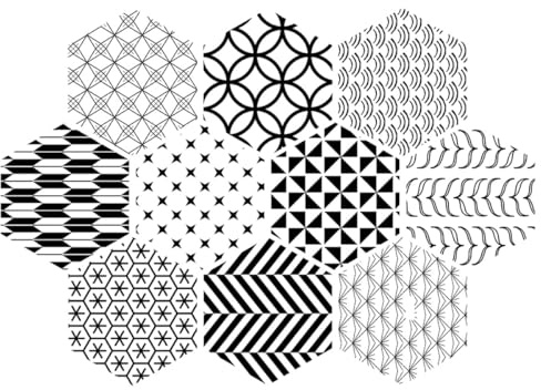 CLISPEED 10 pièces Lot de Autocollants Hexagonaux Antidérapants pour Sol et Mur Stickers Décoratifs pour Carrelage de Cuisine et Salle de Bain Faciles à Coller et Durables