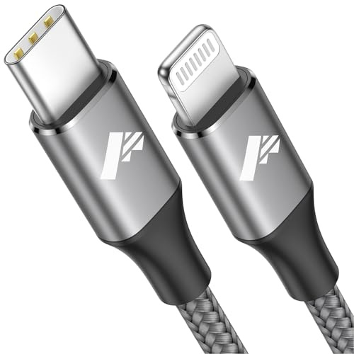 Aioneus Cavo USB C a Lightning 1.8M, Cavo iPhone USB C Certificato MFi Lungo Ricarica Rapida Caricabatterie Filo Type C Caricatore per iPhone 14 13 12 Pro Max Mini 11 SE X XS Max XR 8 7 6s iPad,Grigio