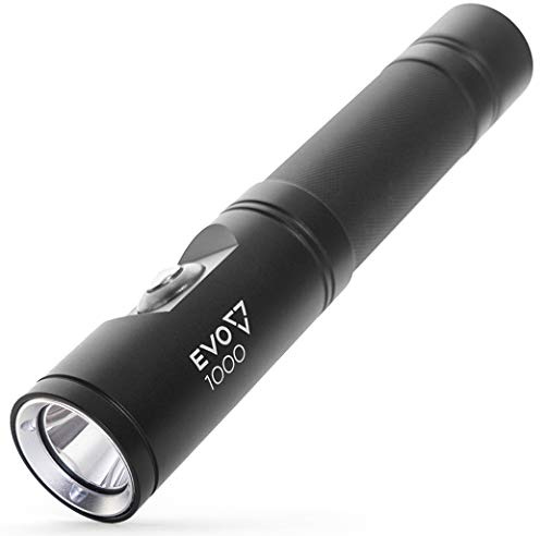 EVO Rechargeable LED Dive Light (1000L) | Premium Underwater Flashlight - Includes Carrying Case, Charging Cable, Lanyard, Rechargeable and Spare O-Ring