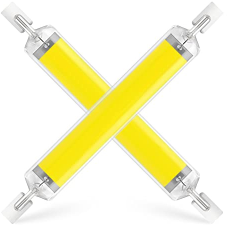 Dimmable 118MM R7S COB LED Bulbs, 20W J Type 118MM Double Ended LED Lights 120V T3 R7S Base 150W Equivalent Floodlight Replacement for Garage Lighting Floor Lamps (Cool White, 2 Pack)