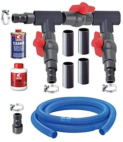 Pondlife Bypass Basic Wärmepumpen Anschlusset, Schwarz