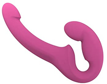 FUN FACTORY Doppeldildo SHARE LITE (Blackberry), Ultraleichter Strapless Strap- On Dildo für Paare – 100% medizinisches Silikon, Made in Germany - hochwertig & hautfreundlich