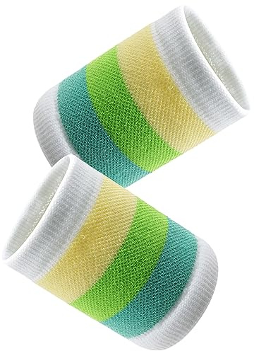 Schweißbänder 2 Stück Sport Wristbands Schweißband Handgelenk Fitness Schweißband Arm Absorbierende Schweißbänder Handgelenk für Herren Damen Fußball Basketball Fitnessstudio