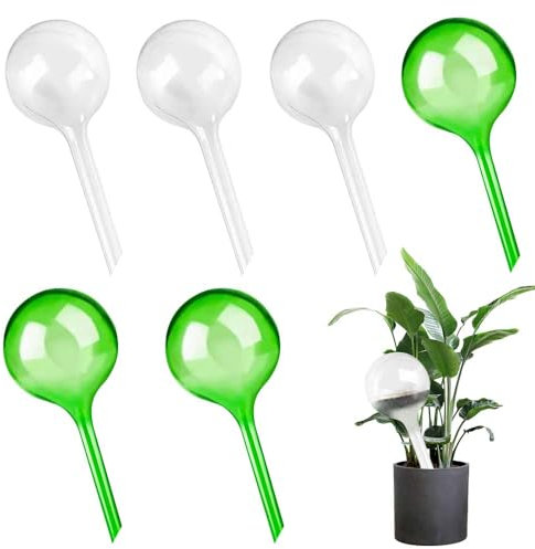 Aoreun 6 Pezzi Sfere per Irrigazione, Automatico Palline per irrigazione in plastica delle Piante Sistema di irrigazione Dosatori d’Acqua per Piante da Vaso per Interni ed Esterni Piante e Fiori
