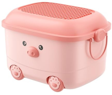 Spielzeugregal Spielzeug Organizer Rosa Spielzeug-Aufbewahrungsbox Mit Rädern Und Deckel, Spielzeug-Organizer, Spielzeugbehälter Für Spielzimmer, Schlafzimmer, Wohnzimmer, Organisation Spielzeug Aufbe