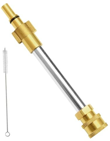 GIONAR Pressure Washer Adapter for Bosch Pressure Washers AQT, 1/4'' Quick Connect Water Gun Head Adapter, Snow Foam Lance Adaptor, Brass Material, Pressure Washer Accessories (with 1 Brush)