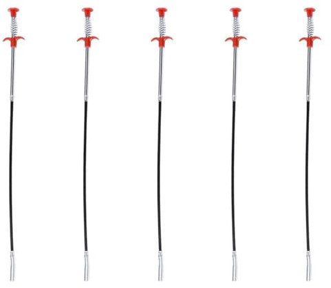 5 stück Krallengreifer,60cm Greifer Flexibel und Kraftvoll, Kanalbaggergerät mit Greifhaken, vier Krallen, die Müllhaarbaggergerät biegen, Weit Verbreitet für Spüle, Waschbecken Verstopfung