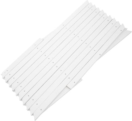 Mipcase Treillis en Bois Télescopique Blanc H44 pour Plantes Grimpantes, Clôture Murale Intérieure Et Extérieure Adaptable, Panneau De Clôture Jardin Multifonction, Fixation Murale Compacte