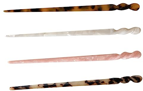 BELLIFFY 4pezzi Bastoncini Per Capelli Cinesi Accessori Decorativi Forcine Per Chignon Per Capelli Lunghi e Acconciature Da Donna