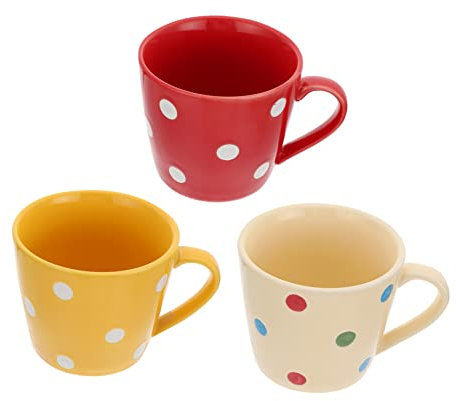 OFFSCH Keramik-kaffeetasse Mit Runden Punktelementen Wassertasse Hause Einzigartige Trinkbecher Praktisch Für Kaffee Und Tee
