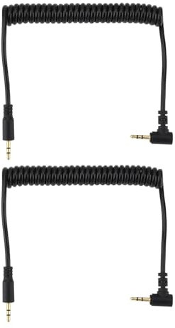 Be In Your Mind Lot de 2 câbles d'extension audio TRS 2,5 mm 3 pôles pour caméscope, appareil photo, caméscope, casque à distance 90 cm (coude mâle vers mâle)