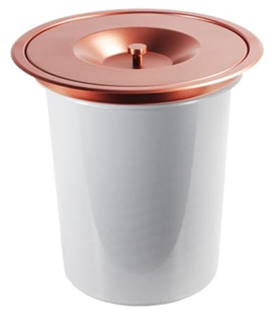 CWCQGH Pattumiera da Incasso in Acciaio Inox per Mobile da Cucina, con Coperchio Superiore, Superficie Spazzolata per Cucina, Bagno, Camera da Letto, Ufficio, Piccola pattumiera,Bronze-8L