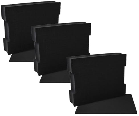 vhbw 3x Schaumstoffeinlage mit Bodenplatte kompatibel mit Bosch L-Boxx 136 Werkzeugkoffer - Individuell Anpassbar, Schaumstoff Schwarz