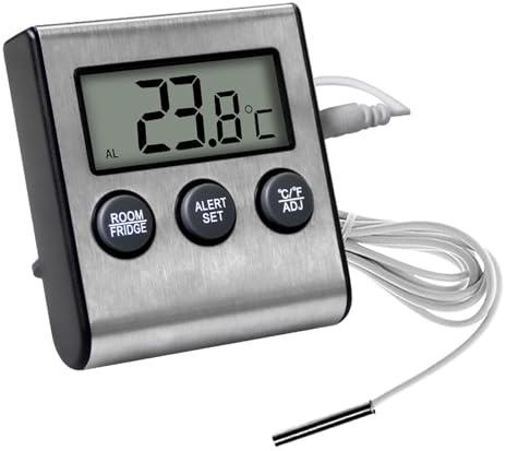 Termostato del frigorifero - Termometro del frigorifero | Termometro per congelatore frigo | Indicatore di temperatura del frigorifero | Termometro per camera da congelamento del frigorifero digitale