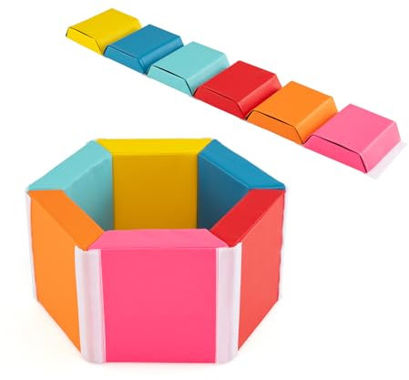 RELAX4LIFE Set di Moduli di Motricità da 6 Pezzi, Blocchi di Costruzione in Schiuma con Fodere Impermeabili, per Bambini da 1 Anno in Su