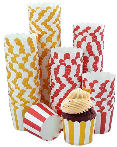 120 pezzi cupcake wrapper cupcake, 2 pirottini di carta per muffin usa e getta per la cottura, in carta robusta per snack