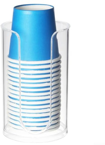 Dispenser per tazze pulito e igienico, portabicchieri in plastica, design salvaspazio (modello piccolo corto)