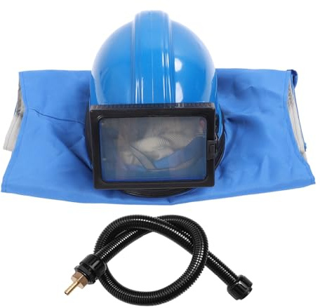 Zhangpu Sandblaster Helmet, Sand Blasting Hood Cap Face Cover with Sleeveless Suit for Painting Cutting Cleaning