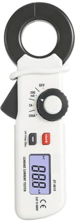 Fangxuee Mini Pinza Amperimétrica DT-9810 para Corriente de Fuga de CA, Resolución de 0,1 MA, Detector de Fallas Eléctricas con Rango Automático.