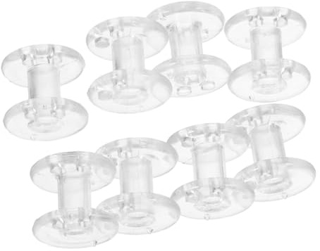 MALUGOGO 8pcs Transparent Cord Retainer Spools for Venetian Blinds Plastic Curtain Wheel Replacement Parts Easy Installation Blind Cord Hold Downs for Home Window Maintenance