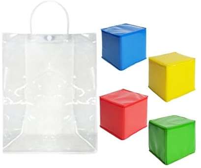 JWQFBC Set di Dadi in Morbida Schiuma con Astucci Portaoggetti - Giocattolo Educativo per Bambini, Dadi Morbidi