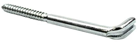 SN-TEC Schraubhaken/Wandhaken verzinkt gerade 100mmn extra stark mit Schlitz (10 Stück)